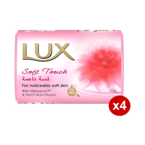 لوكس سوفت تاتش صابون للوجه - 170 جرام - 4 قطع